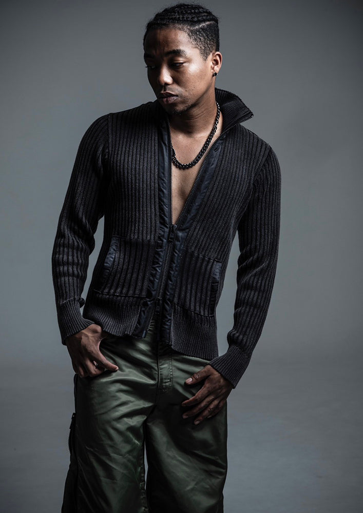 Zipup combination rib knit｜Abyssea 公式通販サイト
