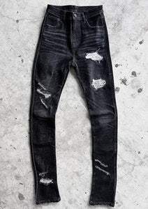 BANANA curve skinny denim pants -Black one wash crash-