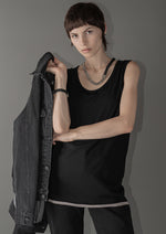 画像をギャラリービューアに読み込む, Double face cutoff Tanktop
