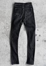 画像をギャラリービューアに読み込む, BANANA curve skinny denim pants -Black one wash crash-
