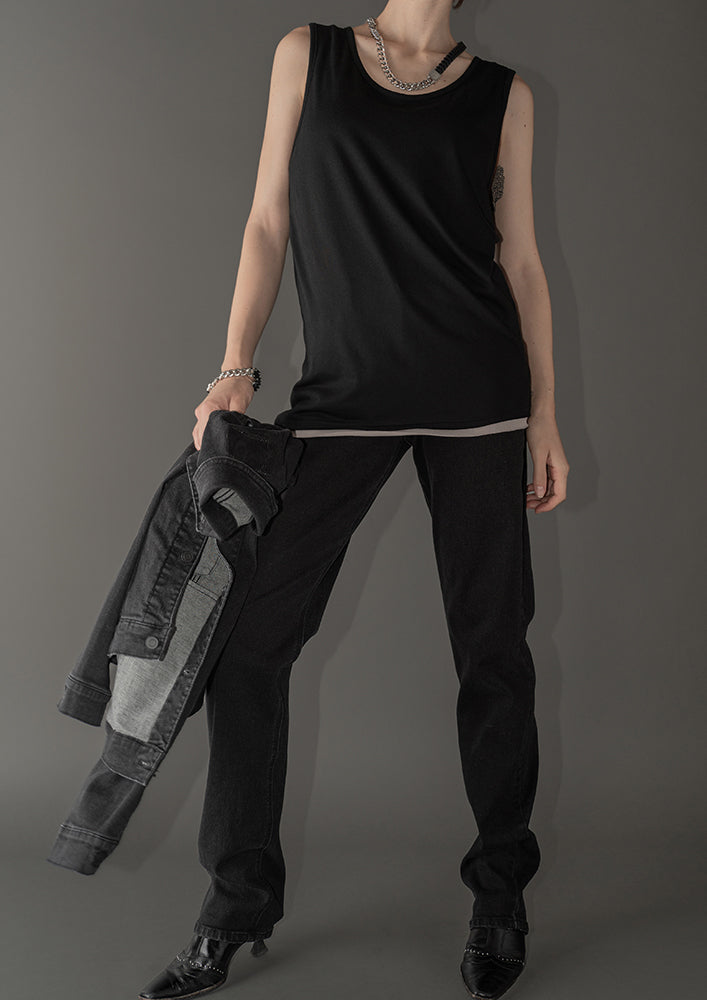 Double face cutoff Tanktop