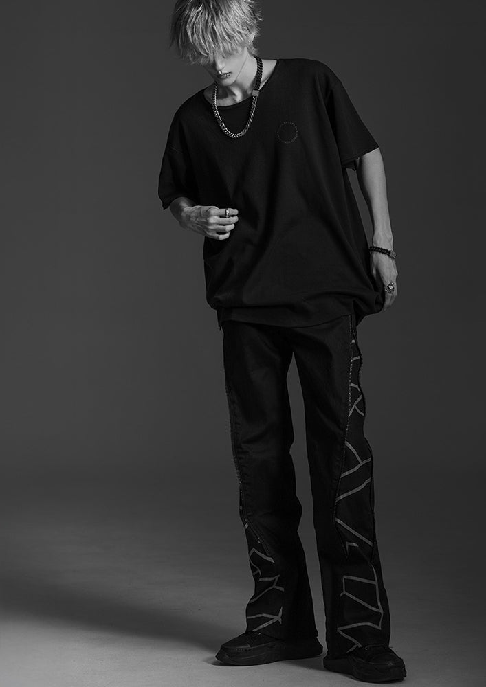 「STMPD RCRDS × Abyssea」<br>Lion graphic side zip pants