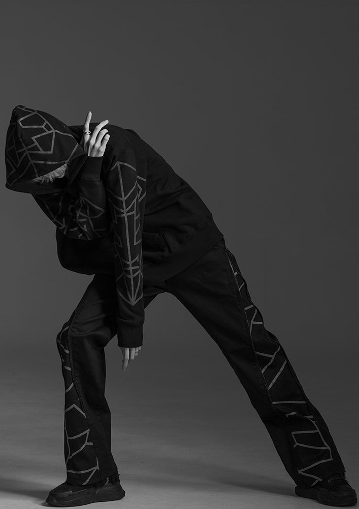 「STMPD RCRDS × Abyssea」<br>Lion graphic side zip pants