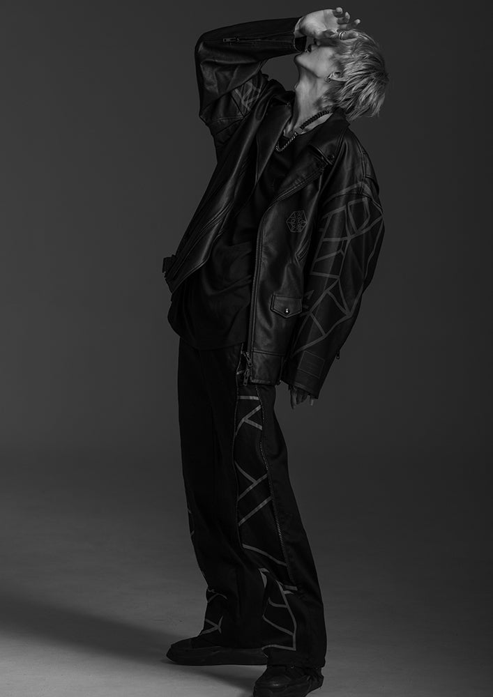 「STMPD RCRDS × Abyssea」<br>Lion graphic side zip pants