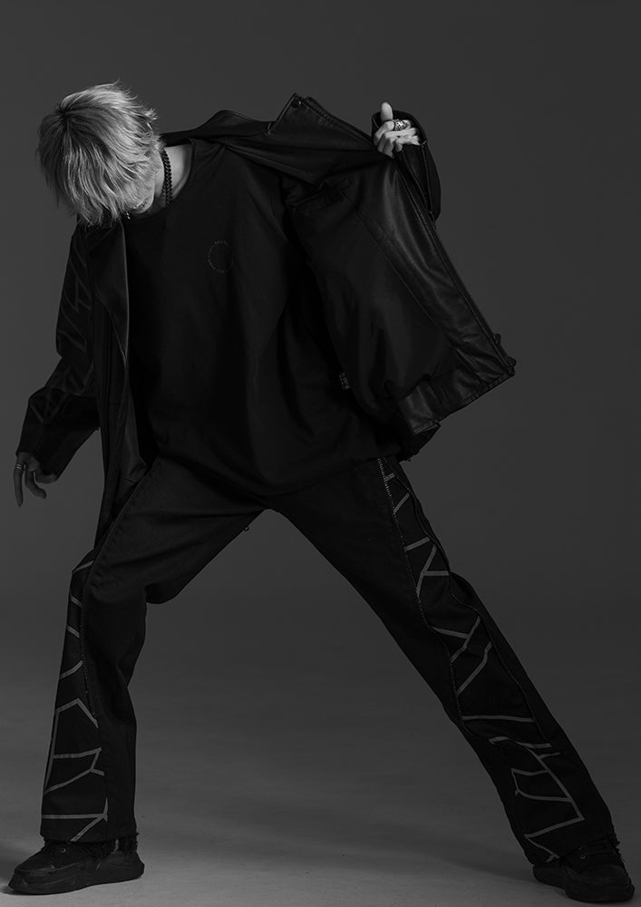 「STMPD RCRDS × Abyssea」<br>Lion graphic side buckle ECO leather big riders