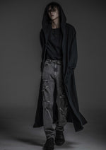 Load image into Gallery viewer, Distressed tapered denim pants
