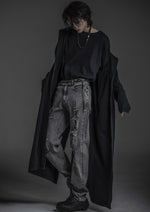 Load image into Gallery viewer, Distressed tapered denim pants
