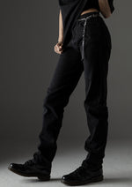 Load image into Gallery viewer, Distressed tapered denim pants
