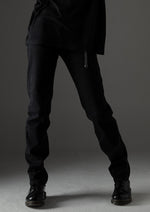Load image into Gallery viewer, Distressed tapered denim pants
