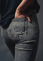 画像をギャラリービューアに読み込む, BANANA curve skinny denim pants -Grey crash-
