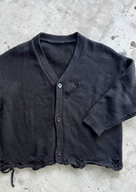 画像をギャラリービューアに読み込む, Abyssea Chain frayed knit cardigan
