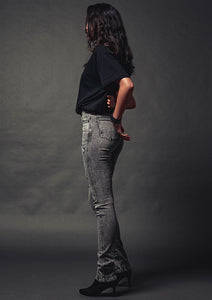 BANANA curve skinny denim pants -Grey crash-