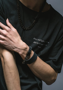 【Abyssea】Rubber × alloy chain bracellet