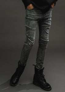 BANANA curve skinny denim pants -Grey crash-