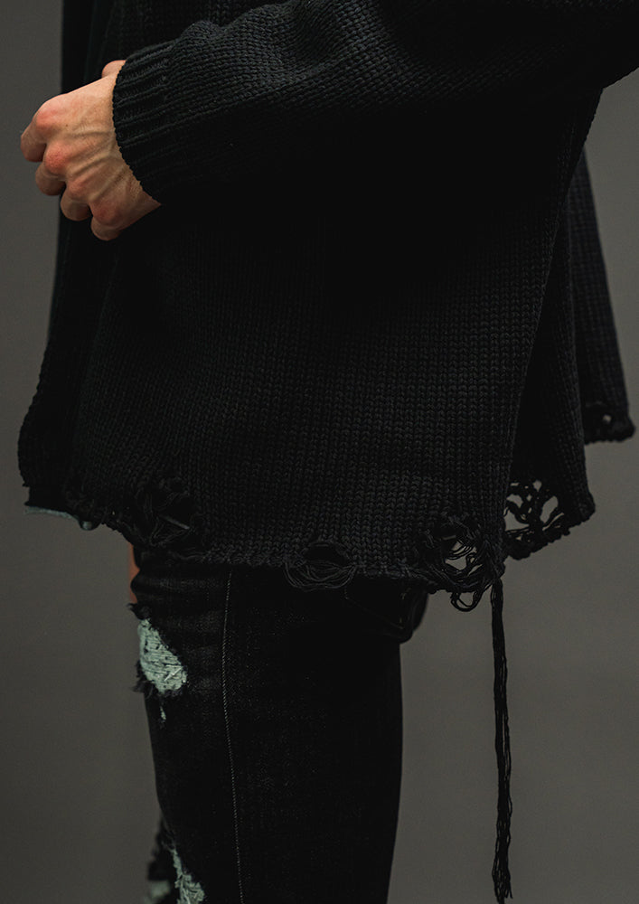 Abyssea Chain frayed knit cardigan