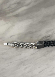 Abyssea】Rubber × alloy chain bracelet|Abyssea for genderless