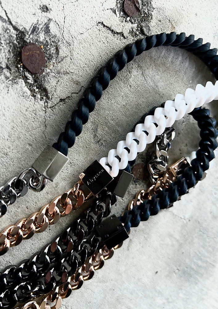 Rubber × alloy chain bracellet - ブレスレット