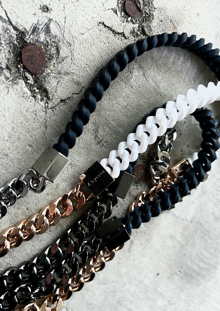 【Abyssea】Rubber × alloy chain bracellet