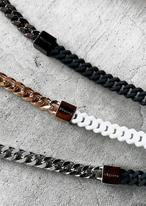 【Abyssea】Rubber × alloy chain bracellet