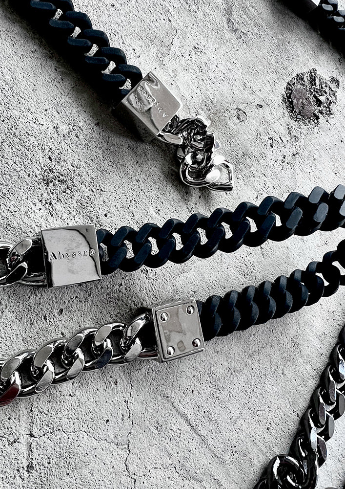 【Abyssea】Rubber × alloy chain bracellet｜Abyssea 公式通販サイト